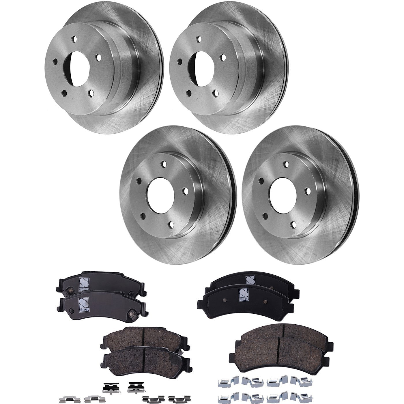 Brake Disc Rotors and Pads Kit for Chevy S10 Pickup Blazer