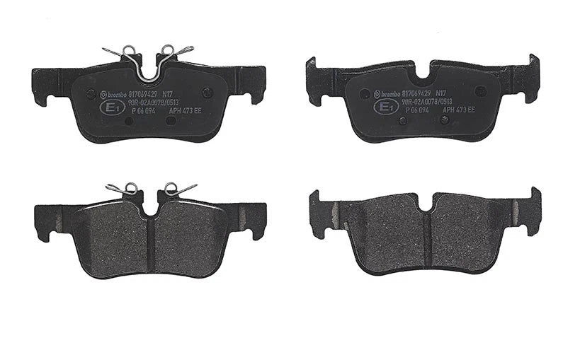 Set of 4 Brembo Rear Low-Met Slotted Brake Pads for BMW I01 F39 F48 Mini F56 F60