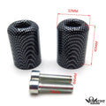 Carbon Grip Bar End Slider Kit Rubber for Kawasaki Ninja ZX-10R (2006–2007)