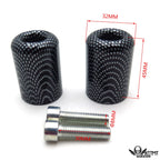 Carbon Grip Bar End Slider Kit Rubber for Kawasaki Ninja ZX-10R (2006–2007)