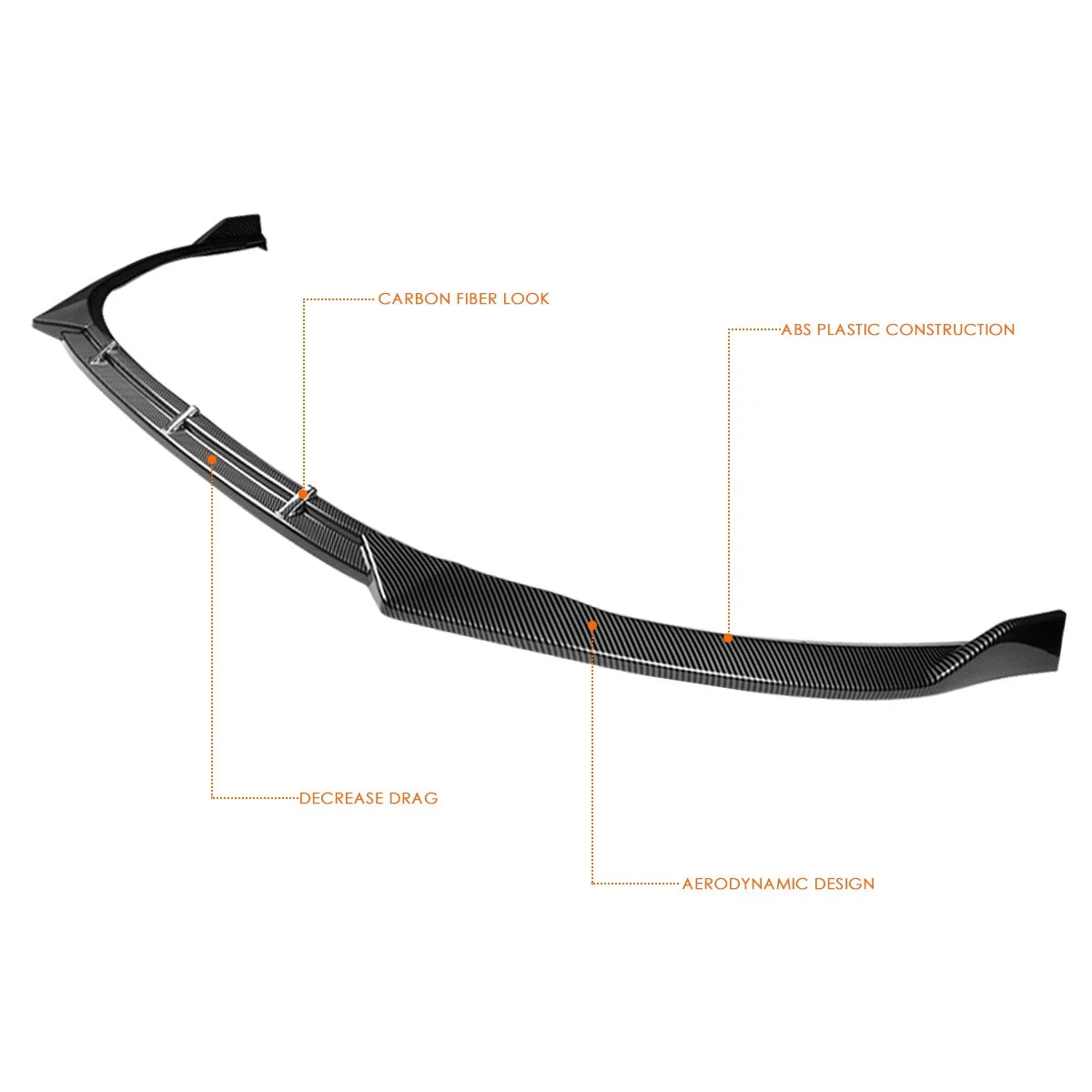 STP-Style Carbon Look Front Bumper Body Kit Lower Spoiler Lip for Optima (2011–2013)