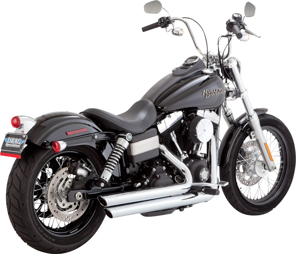 Vance & Hines Big Shots Chrome Exhaust for Harley Dyna Softail (2010–2017)