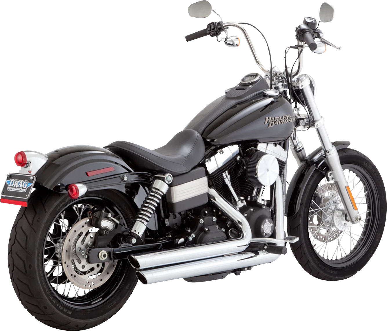 Vance & Hines Big Shots Chrome Exhaust for Harley Dyna Softail (2010–2017)