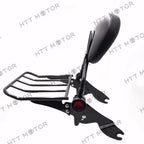 Adjustable Sissy Bar Backrest Luggage Rack for Harley Street Glide Road King (2009–2023)