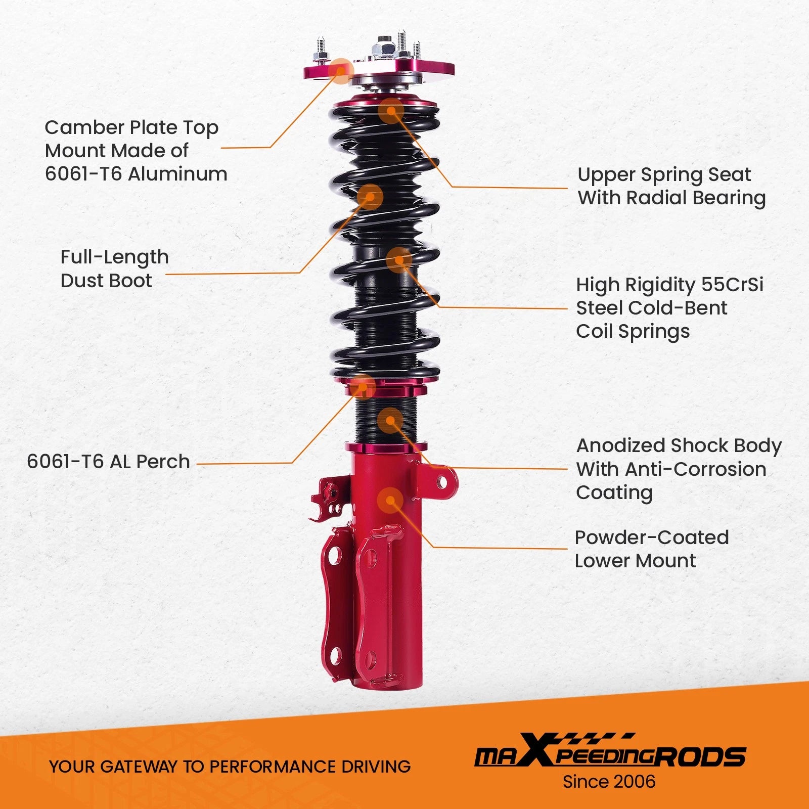 Coilovers Lowering Kit for Toyota Camry (2002-2006)