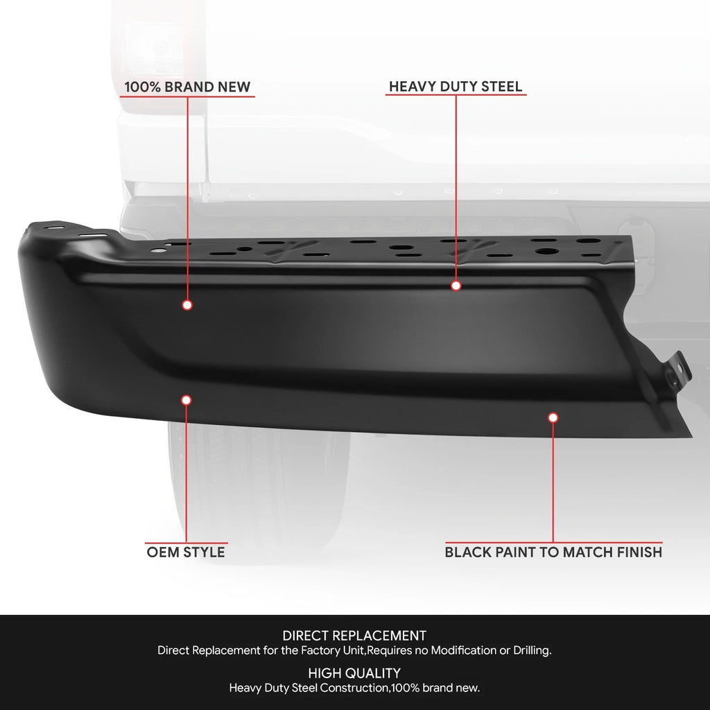 Left Bumper End Cap for Ford F-150 (2021–2024) OE Style Black