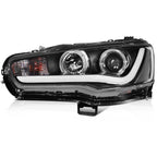 Pair of Black Projector Headlights for Mitsubishi Lancer EVO (2008-2017)