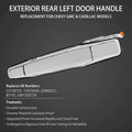 Chrome Door Handle Rear Left Driver Side for Chevy Silverado GMC Sierra (2014–2023)