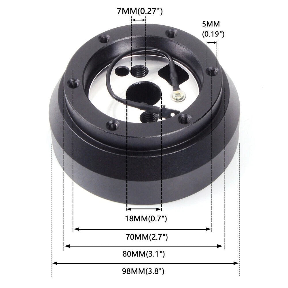 14" Red Steering Wheel with Quick Release and Hub Adapter for Dodge Chevrolet GM