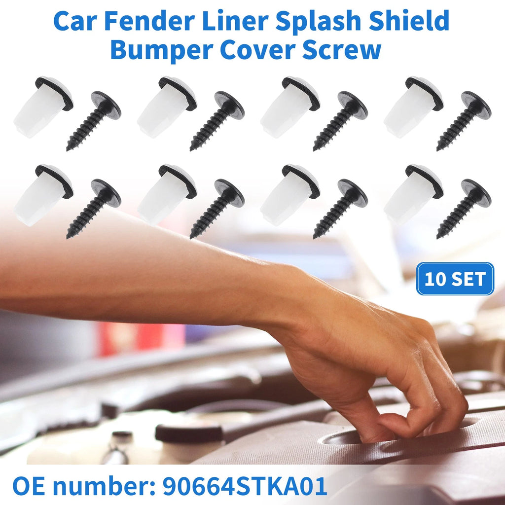 Set of 10 Fender Liner Splash Shield Bumper Cover Screws for Honda Accord 