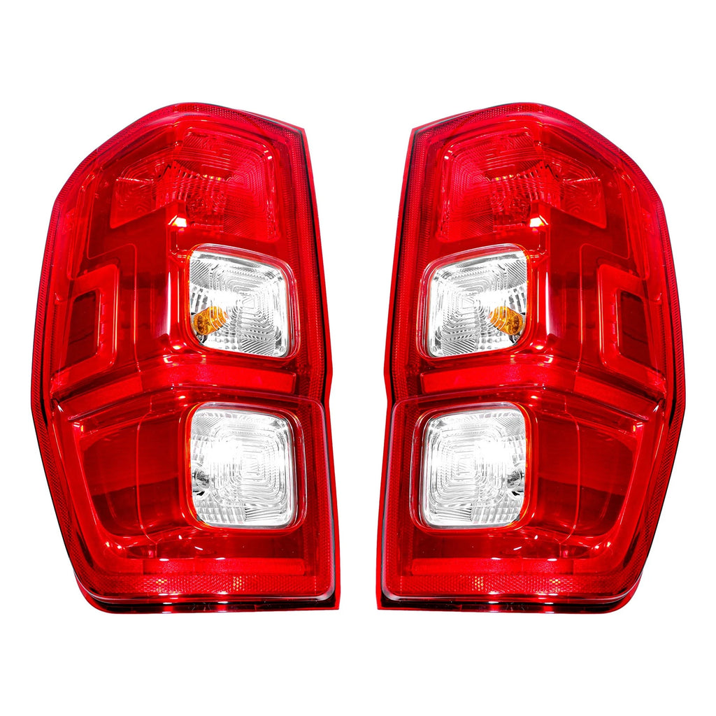 Set of 2 Tail Lights for Ford Ranger XL (2019–2022) Chrome Halogen