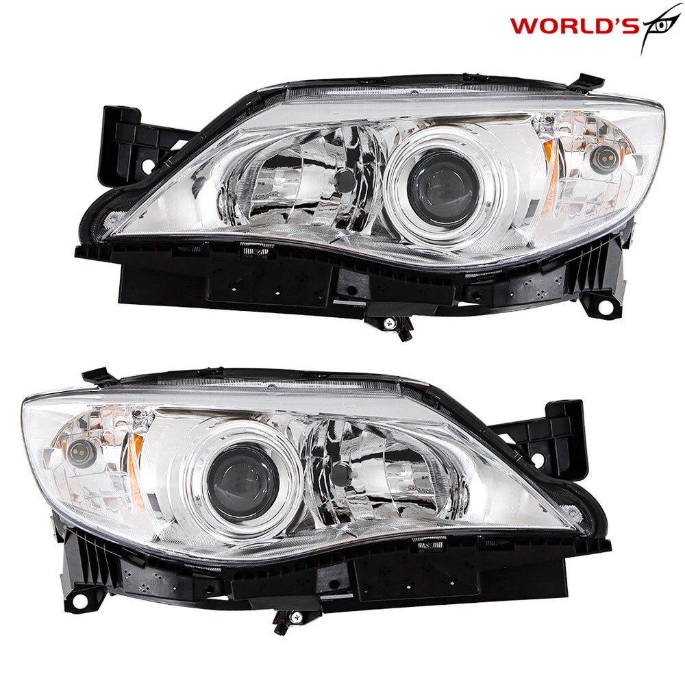 Set of Chrome Housing Headlights for Subaru Impreza (2008–2011)