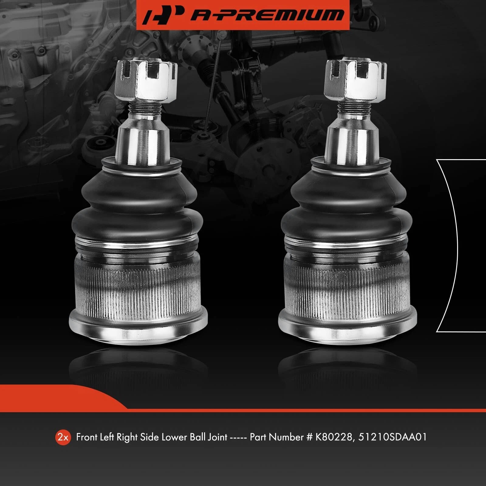 2X Front Lower Ball Joint for Honda Accord (2003–2007) Acura TSX (2004–2008)