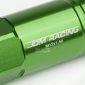 20 Pcs Open End M12x1.5 60mm Tall Green Aluminum Lug Nuts for JDM Vehicles