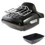 King Trunk Backrest Luggage Rack LED Light for Harley Road Glide (2014–2026)