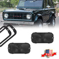 2X Smoke Front Parking Turn Signal Light Lenses for Ford Bronco (1966–1968)