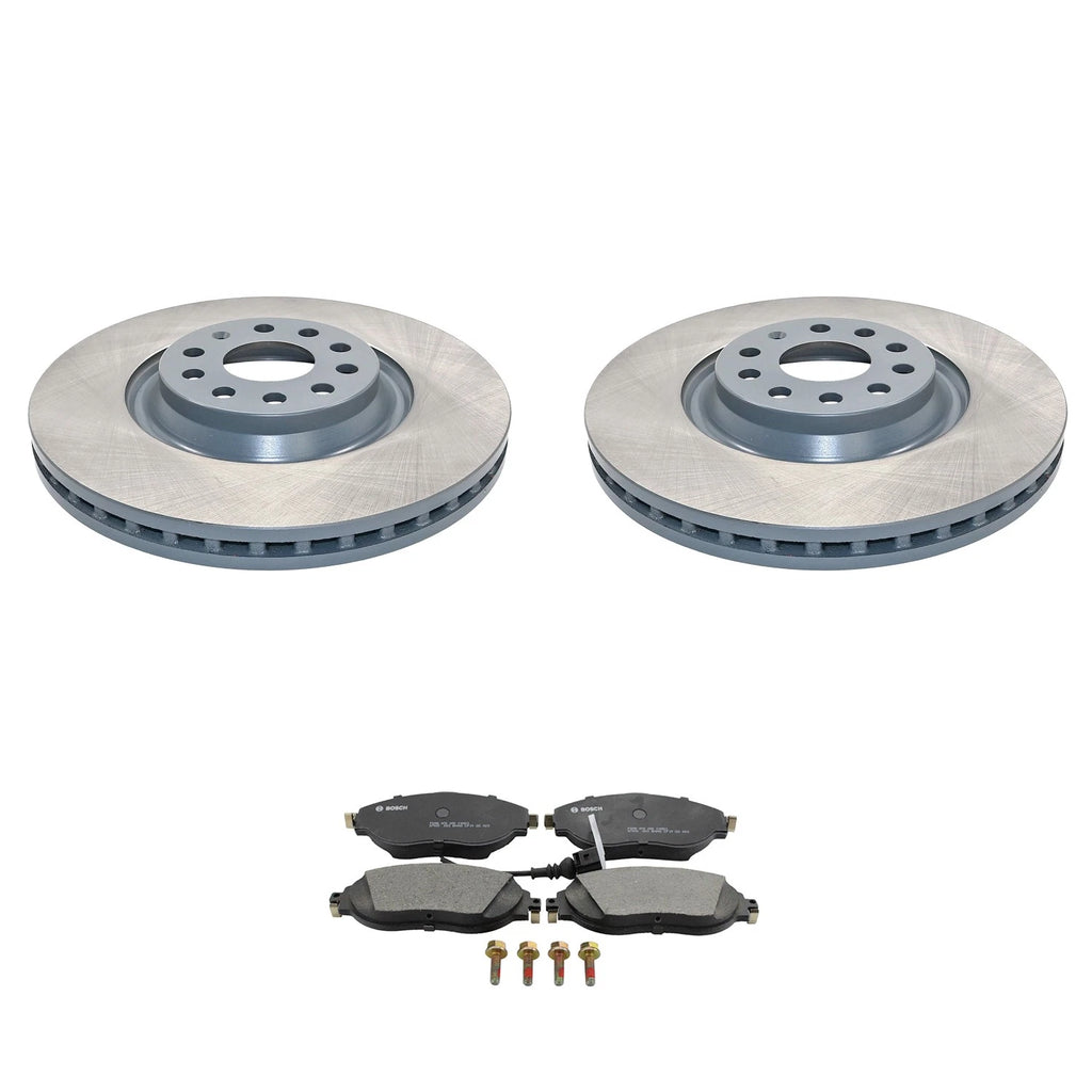 DuraGo Front Rotors & Bosch QuietCast Ceramic Pads for Golf GTI (2010–2014)