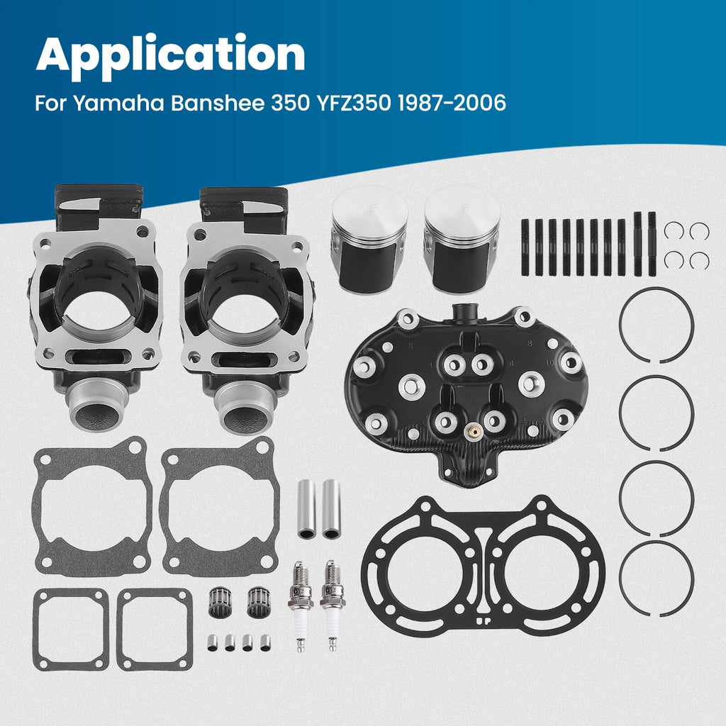 Top End Kit for Yamaha Banshee 350 (1987–2006) - Cylinder Head, Piston, Gasket