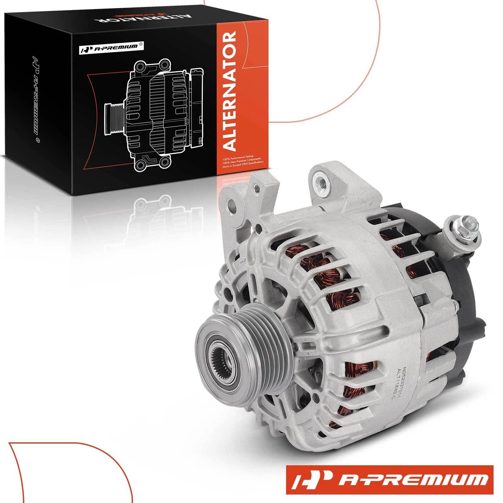 Alternator for Nissan Rogue (2014–2020) L4 2.5L 120A 6-Groove