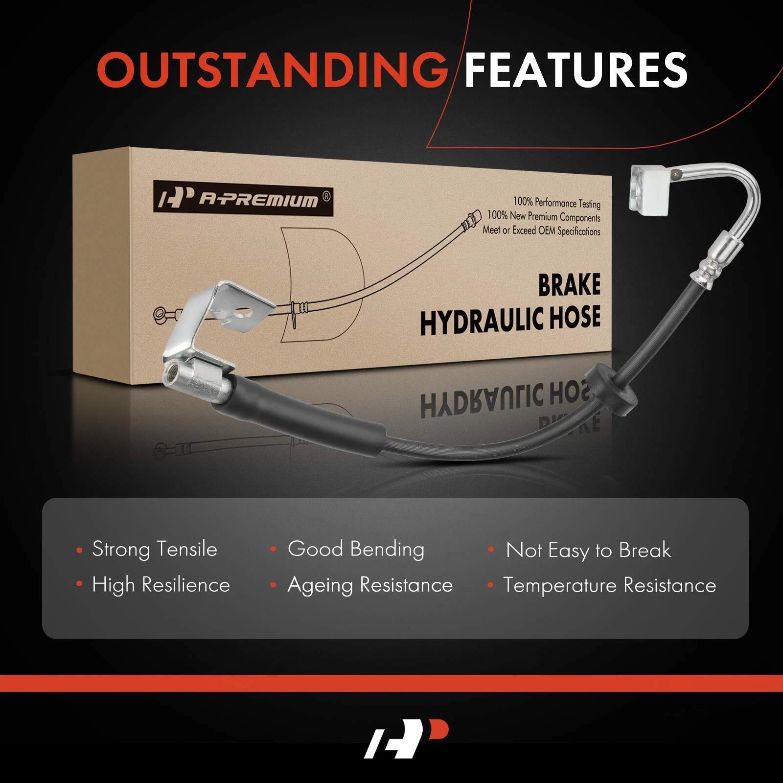 2X Front Brake Hydraulic Hose for Ford Crown Victoria (2003–2011)