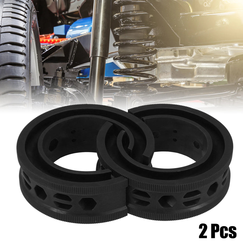 2X Black Coil Spring Rubber Buffer for Ford Chevy (Universal E Type)