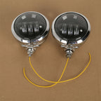 Set of 2 LED Auxiliary Spot Fog Lights + Housing Bucket for Harley Davidson