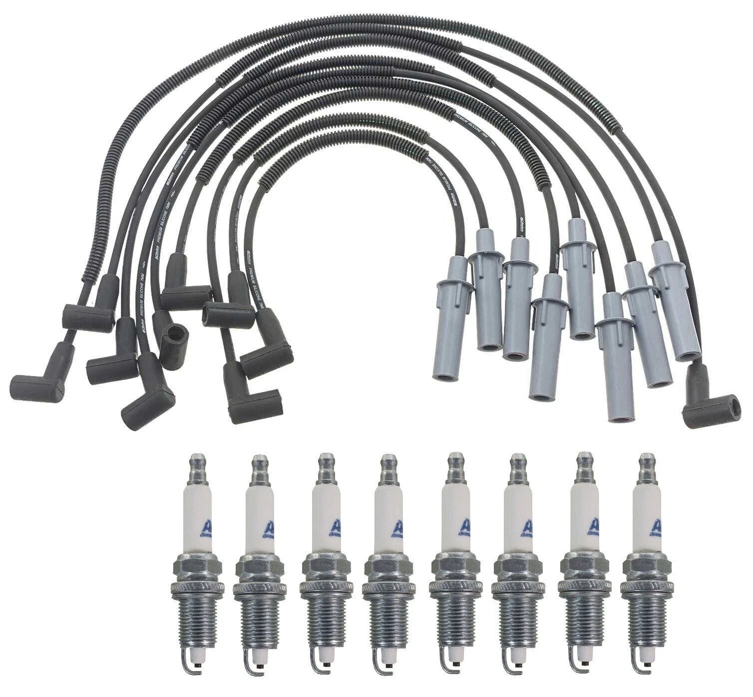 Set of 8 Rapidfire ACDelco Spark Plugs & Ignition Wire Set for Dodge Dakota