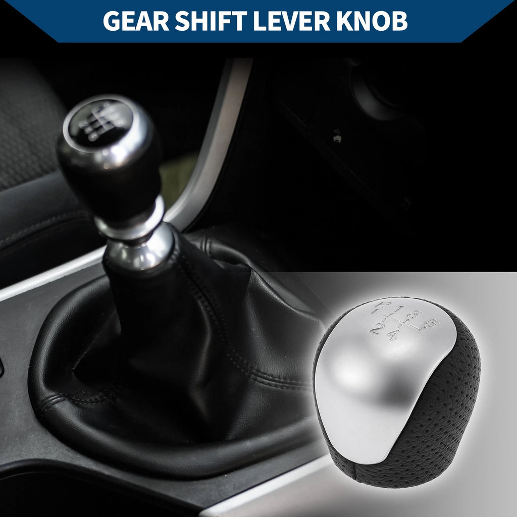 5 Speed Manual Gear Shifter Knob for Hyundai Elantra (2009–2012) Faux Leather Black
