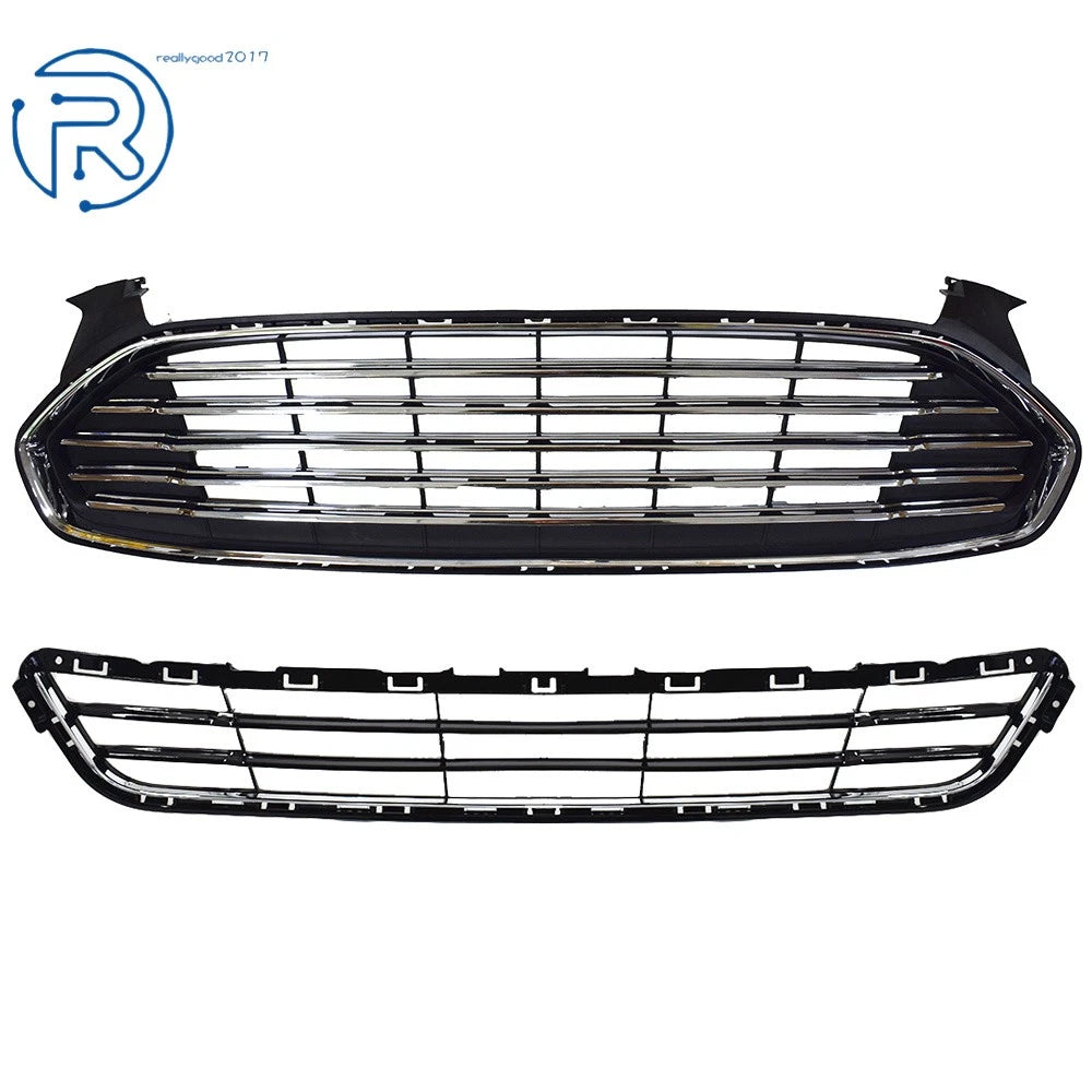 Upper and Lower Front Radiator Grille Kit for Ford Fusion/Mondeo (2013-2016)
