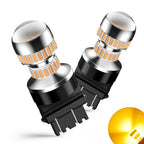 4X AUXITO 3157 4157 3757 Amber Yellow LED Turn Signal Light Bulbs