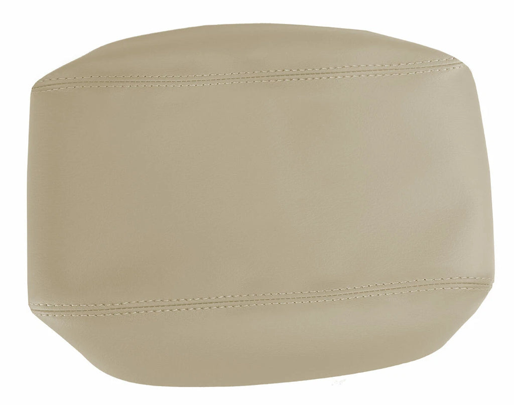 Console Lid Armrest Cover for Cadillac Escalade (2002–2006) Beige PVC Leather