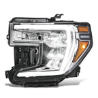 Chrome Amber LED Driver Headlight Assembly for GMC Sierra 1500 Limited (2019–2022)