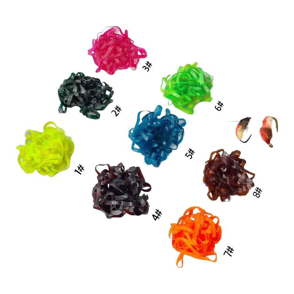 Elastic Nymph Skin Glow in Dark Rubber for Fly Tying (10 pcs, 7cm)