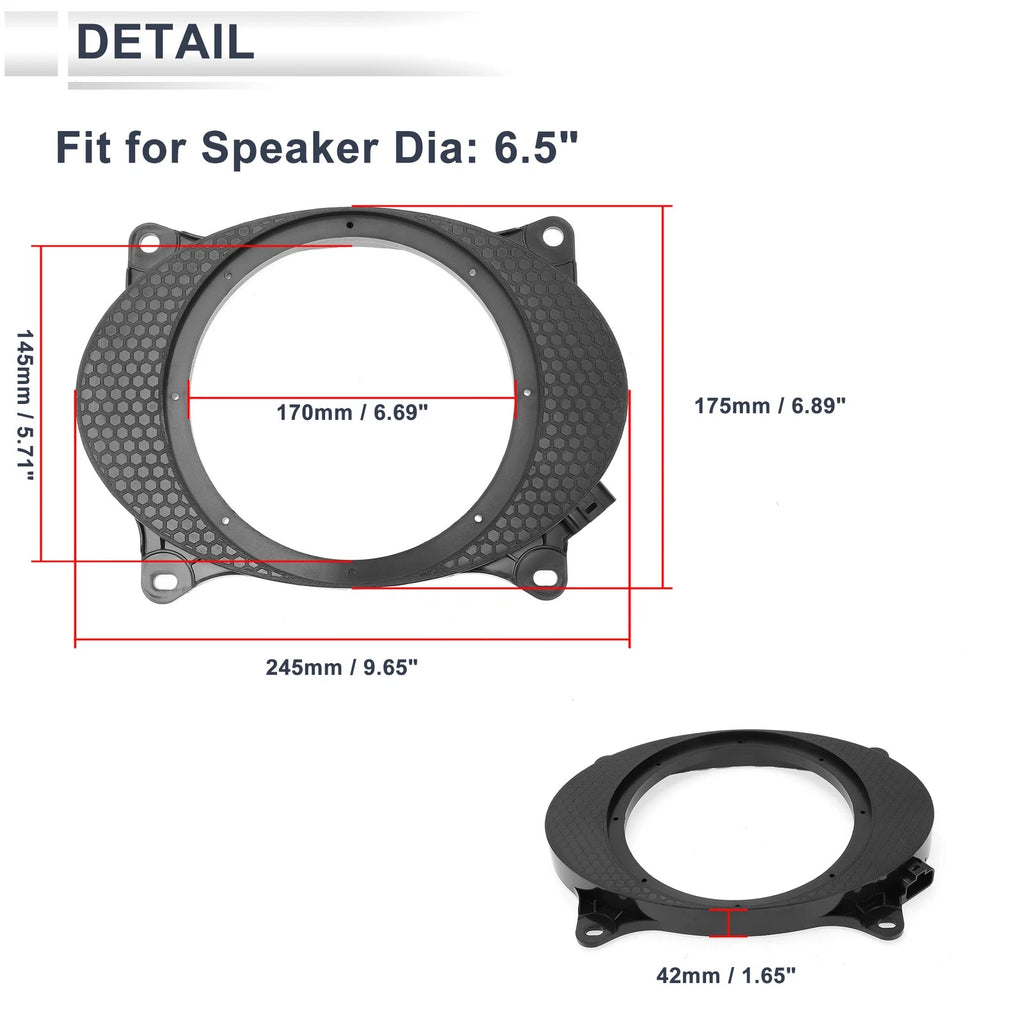 Speaker Spacer Ring Adaptor for Toyota 13-24 6.5" Tweeter