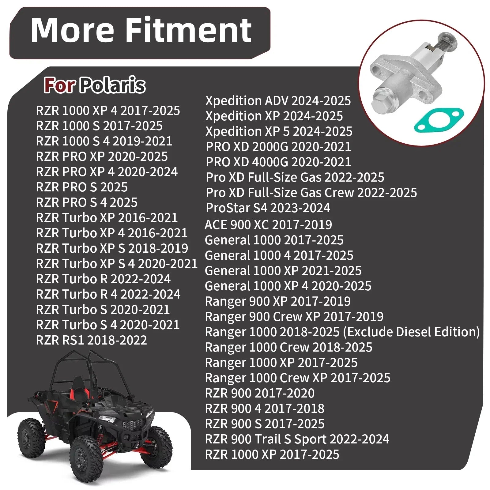 Cam Chain Tensioner for Polaris RZR Turbo R / R 4 / S