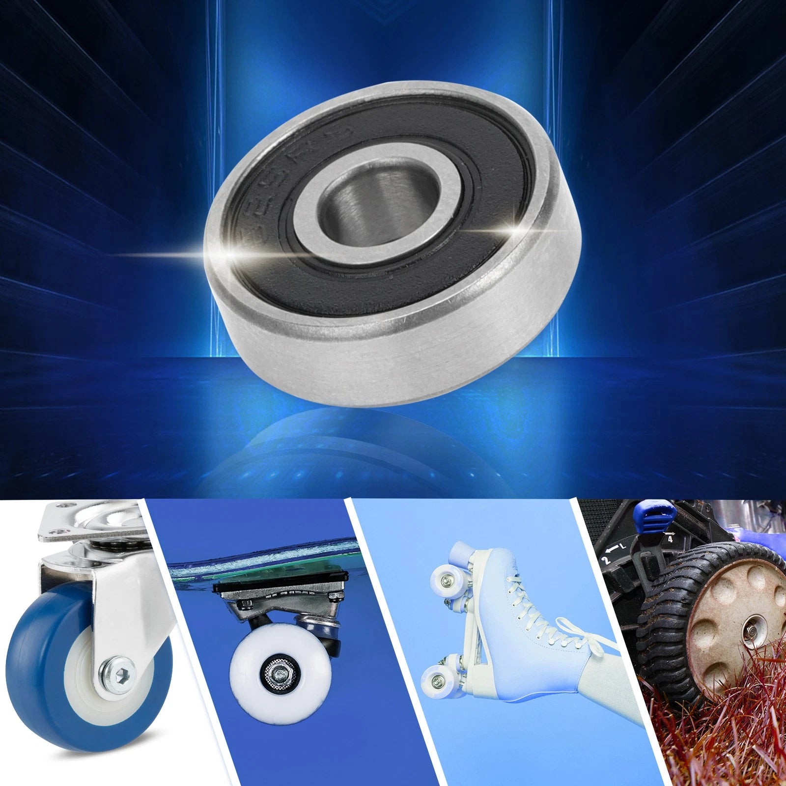Deep Groove Ball Bearing 625-2RS for Scooter Skateboard Wheel (5x16x5mm)