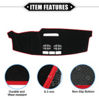 Dashboard Cover Mat for Mazda CX-5 (2016–2023) Black Red 634149337064