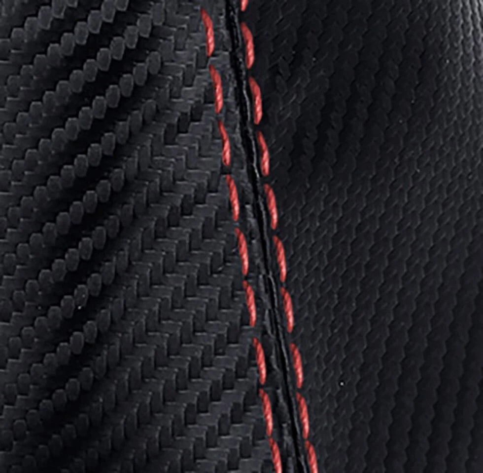 E Brake Boot Cover for Ford Mustang (1994–2004) Carbon Fiber Red Stitch