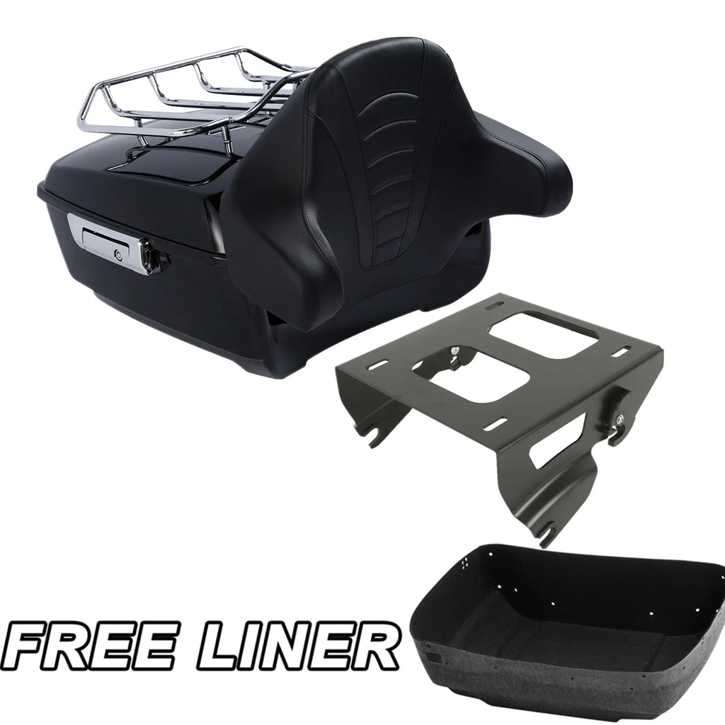 King Trunk Solo Mount Backrest for Harley Street Glide (2014–2023)