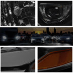 Projector Headlight for Toyota Corolla (2014–2016) Smoked Lens Amber Corner