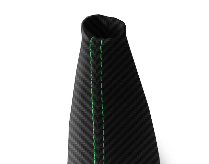 Manual Shift Boot Cover for Nissan Xterra (2002–2006) Carbon Fiber Green Stitch