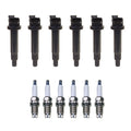 Set of 6 Ignition Coils & 6 U-Groove Spark Plugs for Lexus ES300 (1992–2003)