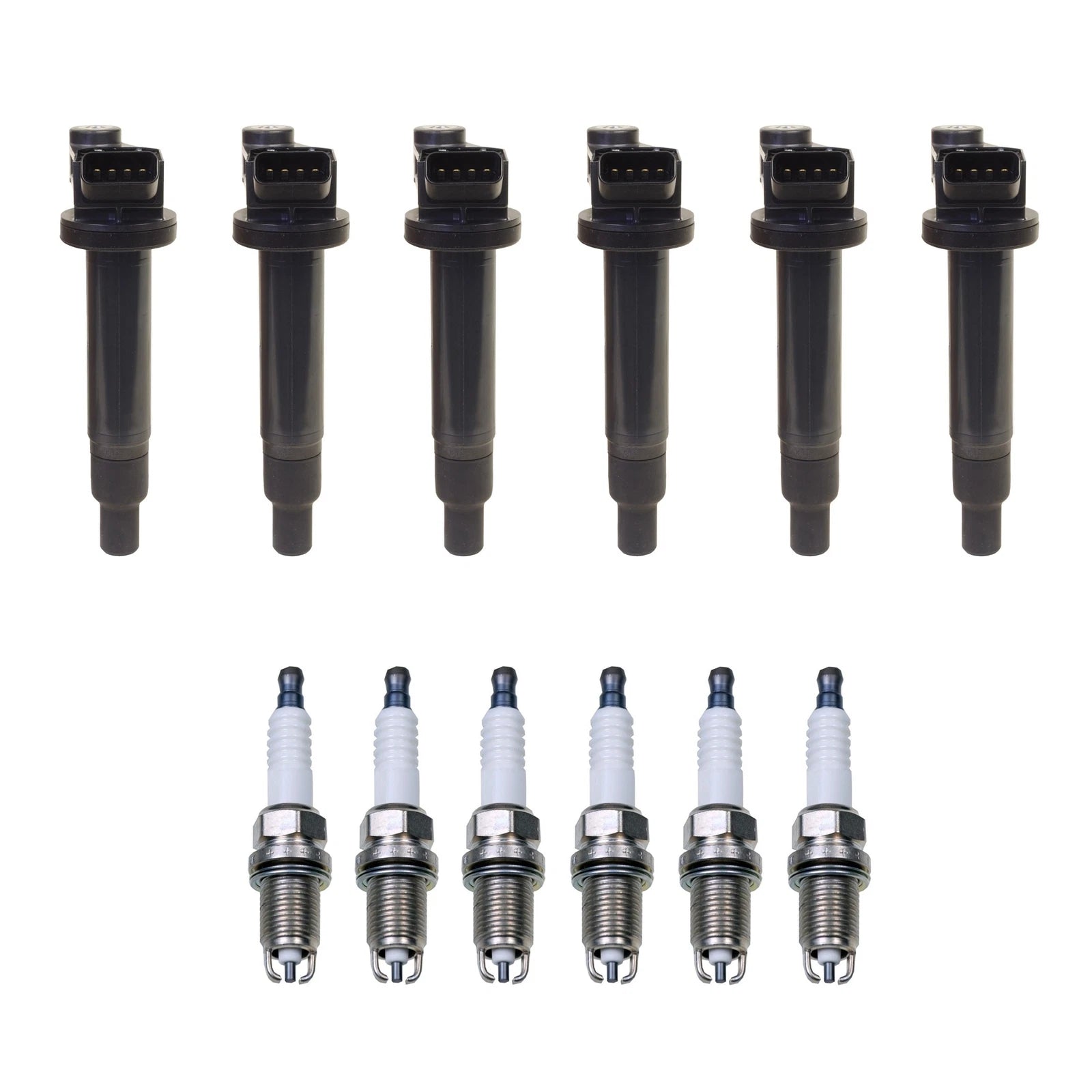 Set of 6 Ignition Coils & 6 U-Groove Spark Plugs for Lexus ES300 (1992–2003)