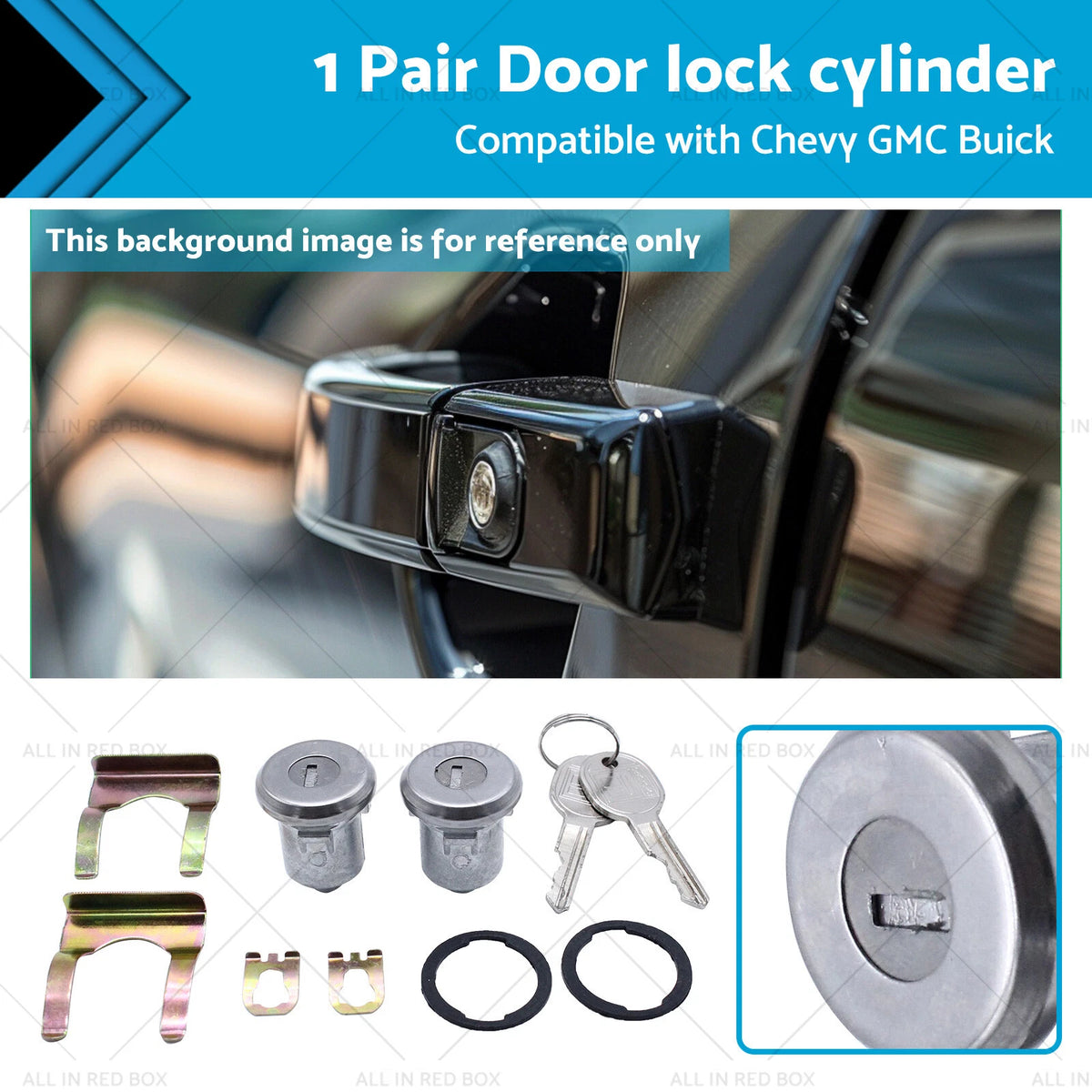 Door Lock Cylinder with Keys for Chevy GMC Buick C10 C20 C30 (1960–1987)