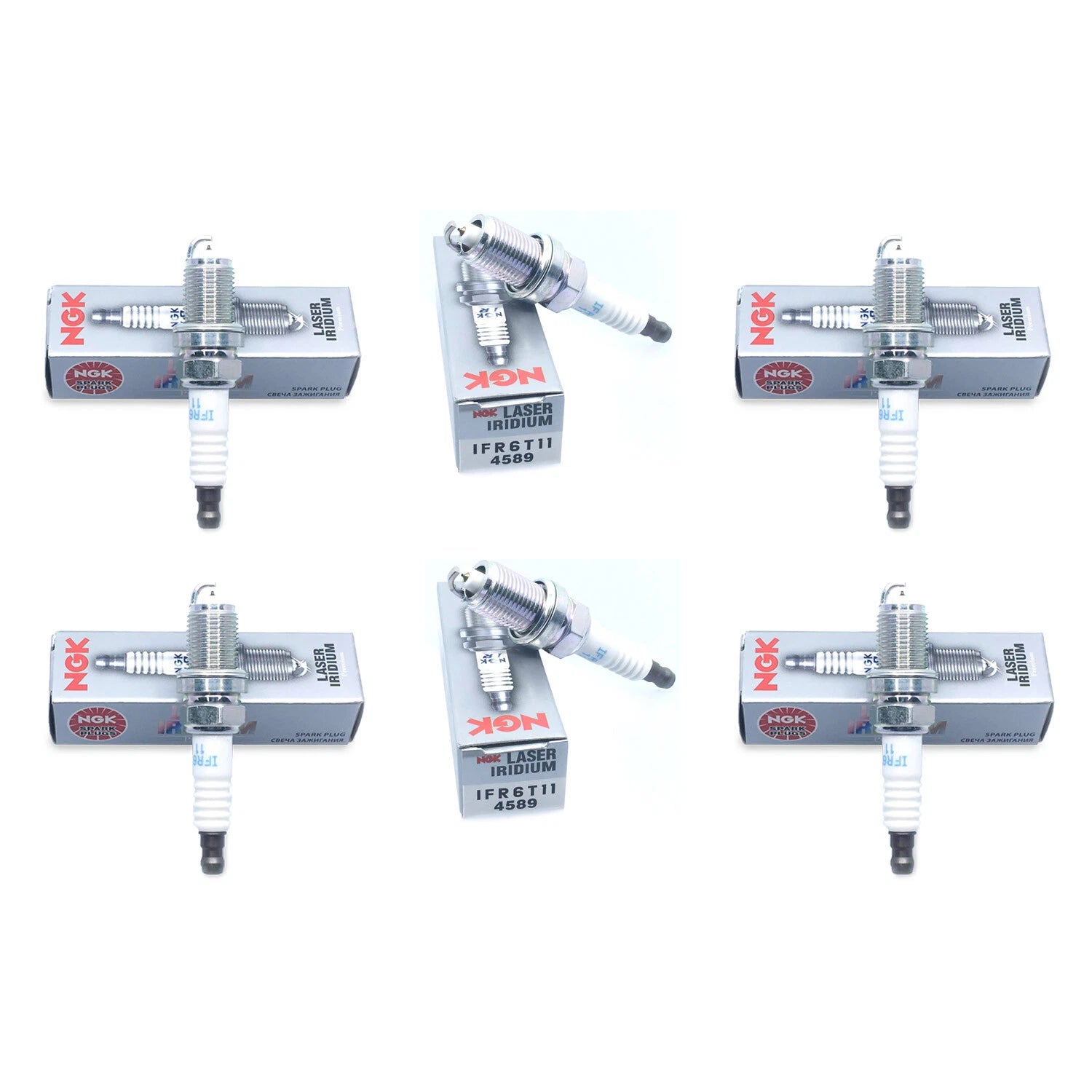 Set of 6 Spark Plugs for Lexus ES330 RX300 Toyota Avalon Corolla (OEM IFR6T11)