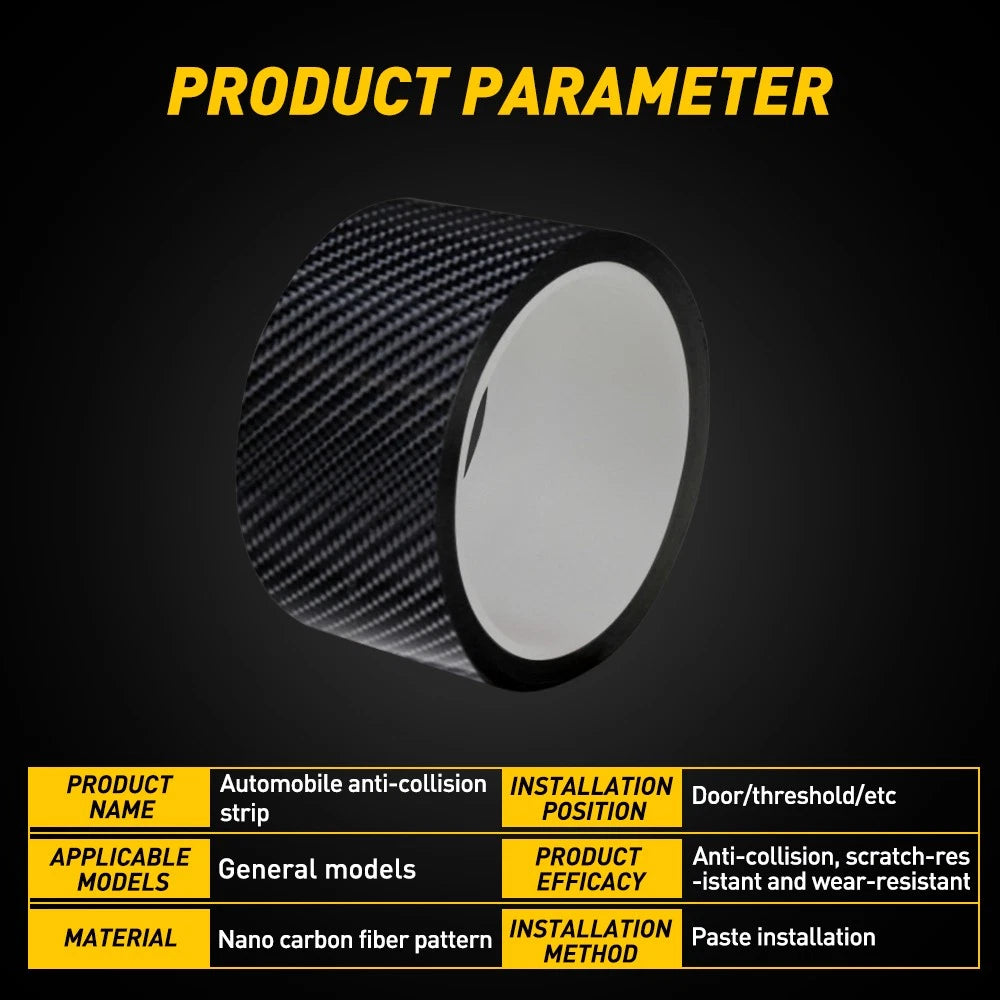 Set of 2 Carbon Fiber Black Pinstriping Tape for Motorcycle