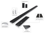 5" Silver Running Boards for Mercedes-Benz Metris Cargo Van (2016-2023)