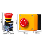 Latching E-Stop Button Switch for LA38 (10A, 1NC+1NO)