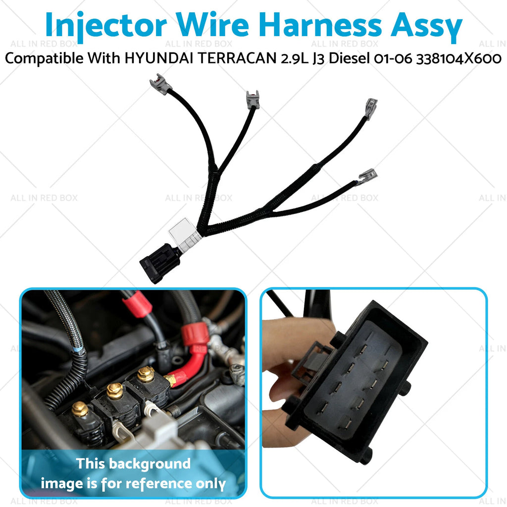 Injector Harness for Hyundai Terracan 2.9L J3 Diesel (2001–2006) 338104X600