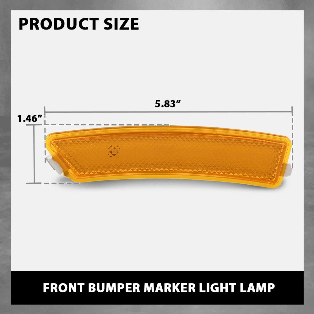 Set of 2 Front Bumper Reflector Side Marker Lights for Lincoln MKZ (2013–2016)
